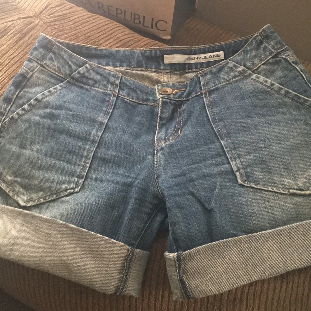 Dkny fold up jean shorts by way of Nordstroms